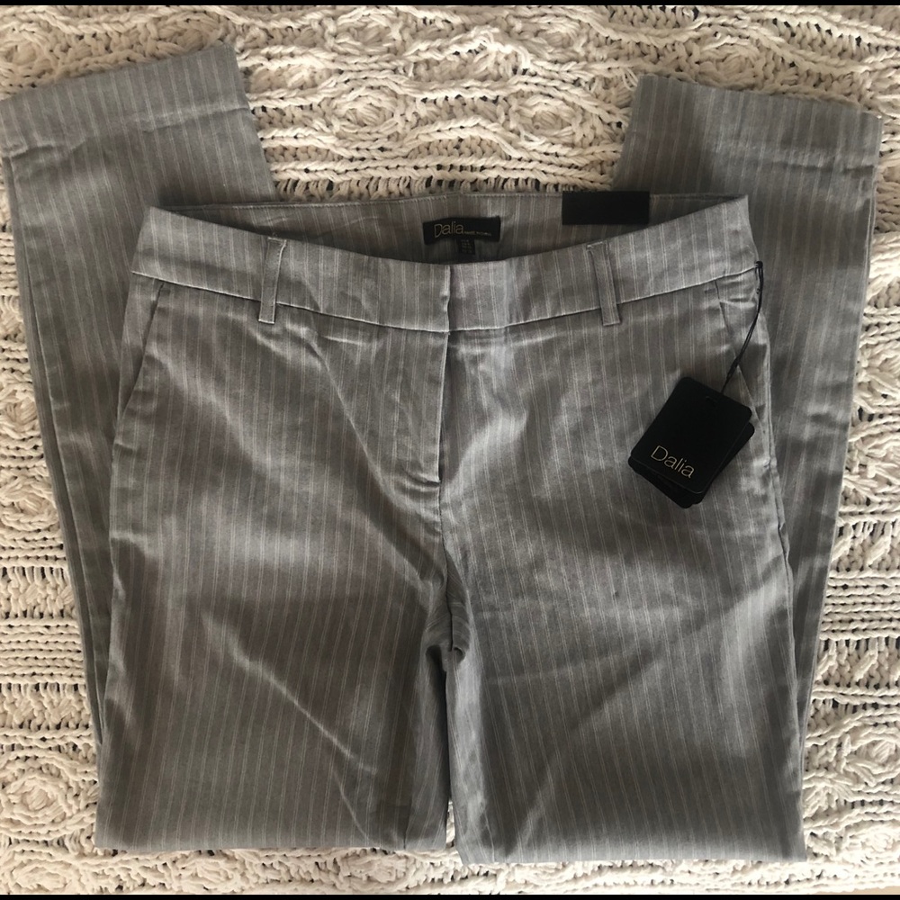 Gray pinstripe dress pants/slacks